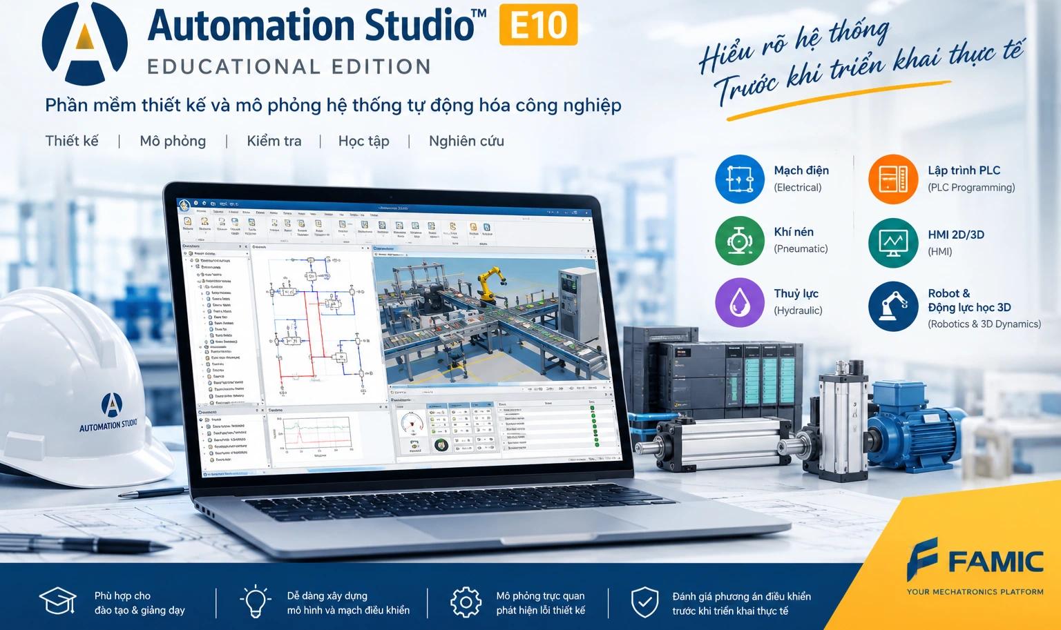 Phần mềm thiết kế và mô phỏng hệ thống Automation Studio E10